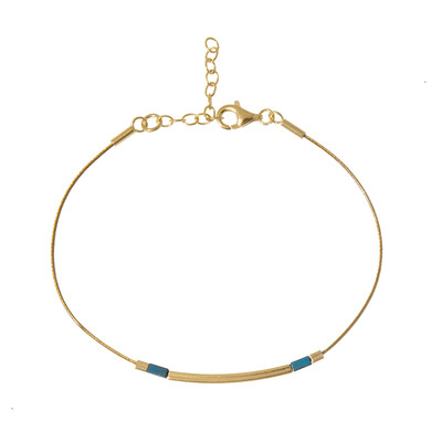Bracelet en argent et Hématite bleu royal (dagen)