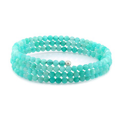 Bracelet en acier et Amazonite (Riya)