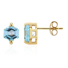 Boucles d'oreilles en argent et Topaze bleu ciel