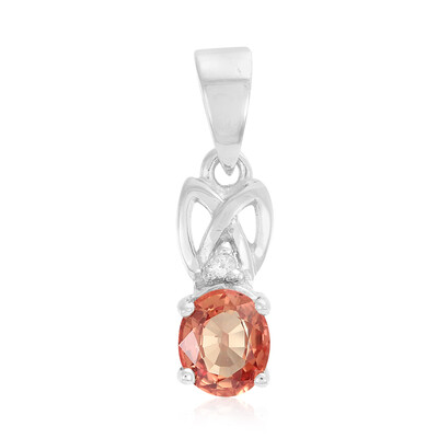 Pendentif en argent et Rubis rouge du soir