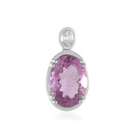 Pendentif en argent et Fluorite rose