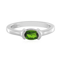Bague en argent et Diopside de Russie