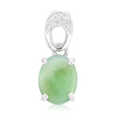 Pendentif en argent et Chrysoprase impériale