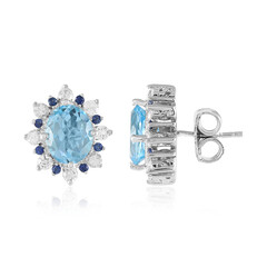 Boucles d'oreilles en argent et Topaze bleu ciel (Dallas Prince Designs)