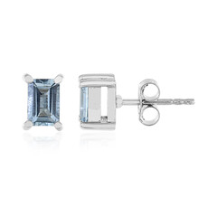 Boucles d'oreilles en argent et Aigue-marine