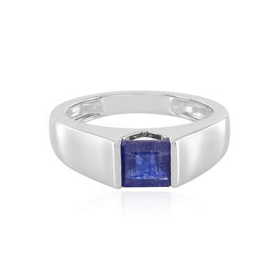 Bague en argent et Saphir bleu