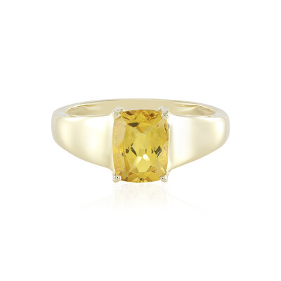 Bague en or et Béryl doré