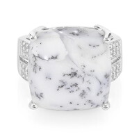Bague en argent et Agate dendritique