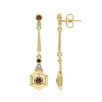 Boucles d'oreilles en argent et Grenat du Mozambique