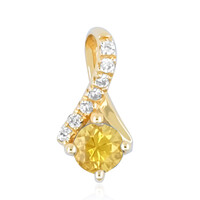 Pendentif en or et Saphir jaune