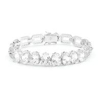 Bracelet en argent et Topaze blanche