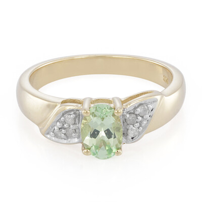 Bague en or et Grenat vert menthe de Merelani