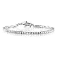 Bracelet en argent et Topaze blanche
