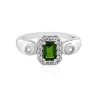 Bague en argent et Diopside de Russie