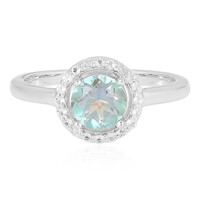 Bague en argent et Quartz lac de montagne