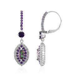 Boucles d'oreilles en argent et Quartz mystique
