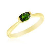 Bague en argent et Diopside de Russie