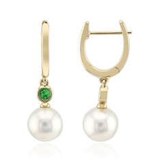 Boucles d'oreilles en or et Perle blanche des mers du sud (Michelle Albala)