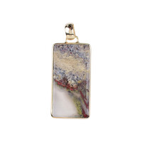 Pendentif en argent et Agate mousse de Java