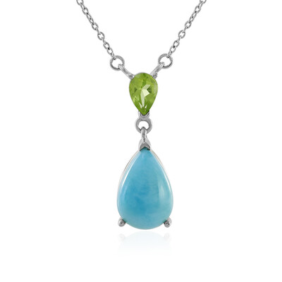 Collier en argent et Larimar