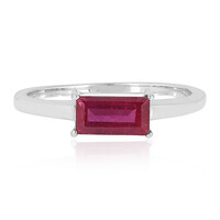 Bague en argent et Rubis de Madagascar
