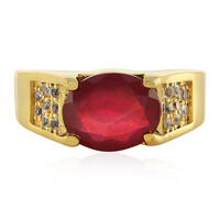 Bague pour homme en argent et Rubis de Madagascar