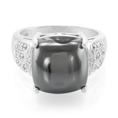 Bague en argent et Hématite noire