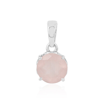 Pendentif en argent et Quartz rose