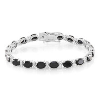 Bracelet en argent et Spinelle noir