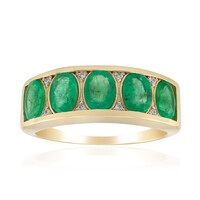 Bague en or et Emeraude de Zambie