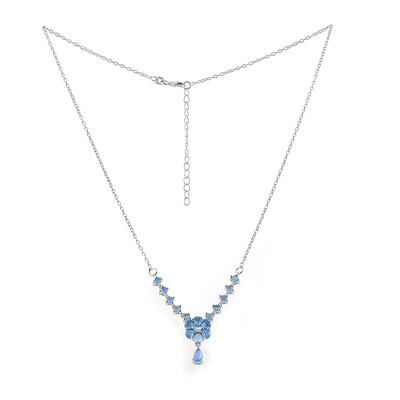 Collier en argent et Calcédoine bleue