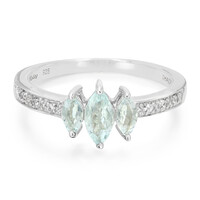 Bague en argent et Tourmaline Paraïba