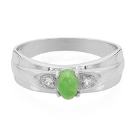 Bague pour homme en argent et Chrysoprase impériale