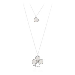 Collier en argent et Pierre de Lune blanche