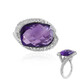Bague en or et Améthyste de Zambie (SUHANA)