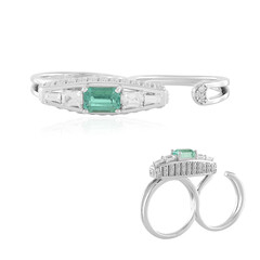 Bague en argent et Emeraude de Russie