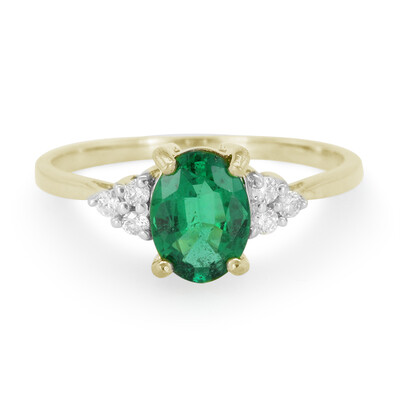 Bague en argent et Emeraude AAA de Russie