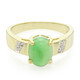 Bague en argent et Chrysoprase impériale