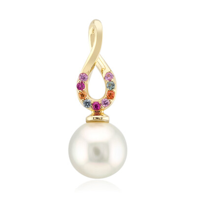 Pendentif en or et Perle blanche des mers du sud (Michelle Albala)