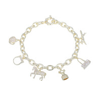 Bracelet en argent et Zircon (Adela Silber)