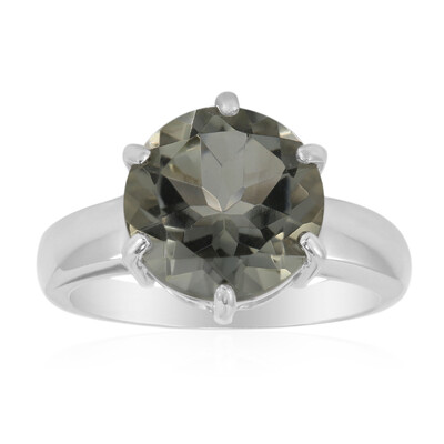Bague en argent et Améthyste verte