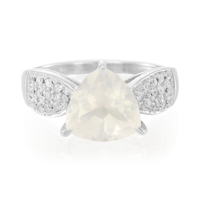 Bague en argent et Quartz Lune glacée