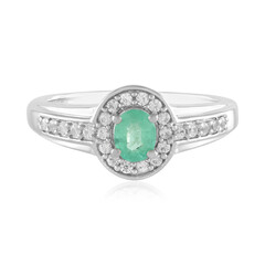Bague en argent et Emeraude de Russie