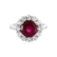 Bague en argent et Rubis de Madagascar