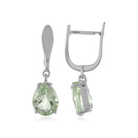 Boucles d'oreilles en argent et Améthyste verte