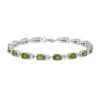Bracelet en argent et Péridot de Birmanie