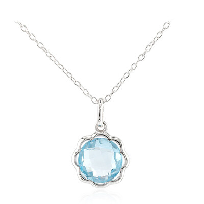 Collier en argent et Topaze bleu ciel