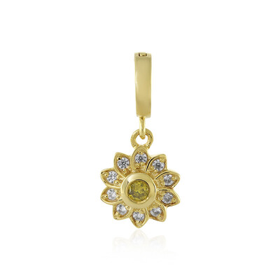 Pendentif en argent et Diamant jaune I3