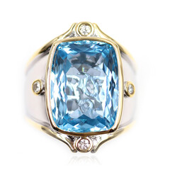 Bague en argent et Topaze bleu ciel (Dallas Prince Designs)