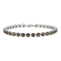 Bracelet en argent et Quartz fumé